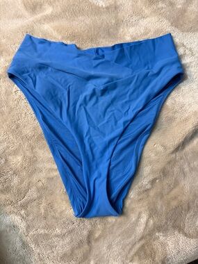 aerie High-Waist Bikini Bottom in Bright Blue